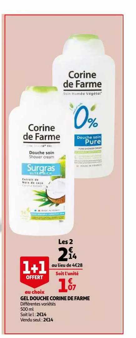 gel douche corine de farme