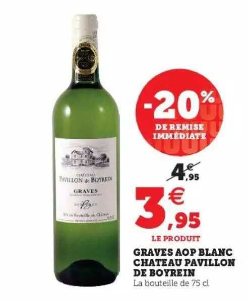 graves aop blanc château pavillon de boyrein