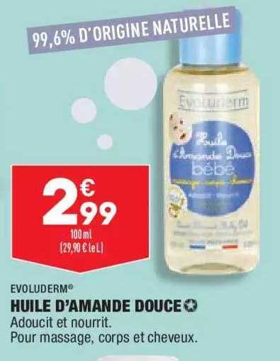 huile d'amande douce evoluderm