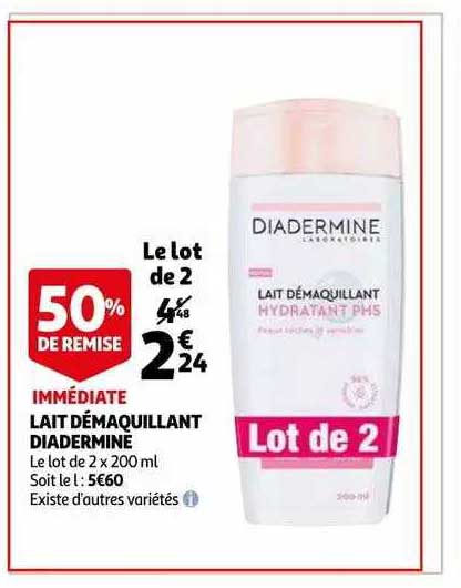 Lait Démaquillant Diadermine