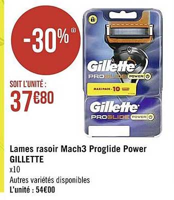 lames rasoir mach3 proglide power gillette