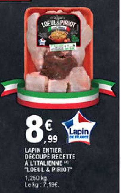 lapin entier découpé recette à l'italienne "loeul & piriot"
