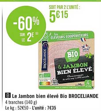 Le Jambon Bien élevé Bio Brocéliande