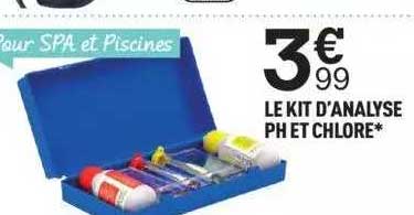 le kit d'analyse ph et chlore