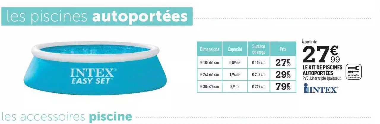 le kit de piscines autoportées
