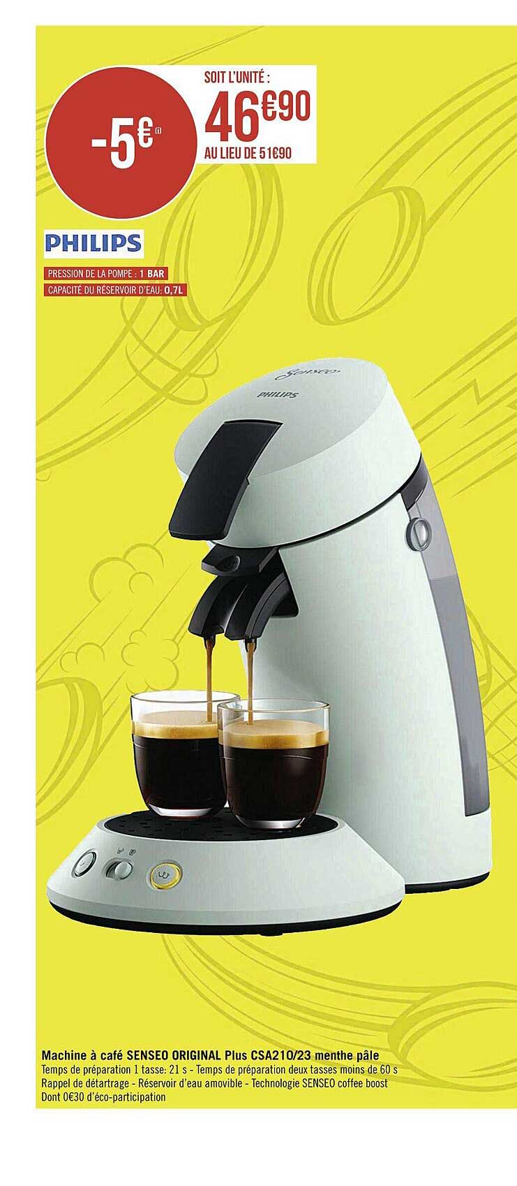 machine à café senseo original plus menthe pâle philips