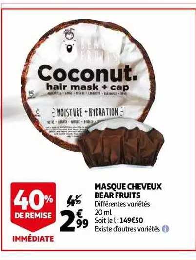 masque cheveux bear fruits