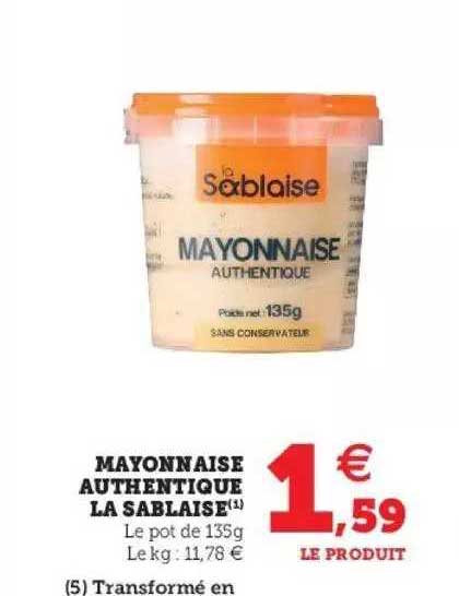 mayonnaise authentique la sablaise
