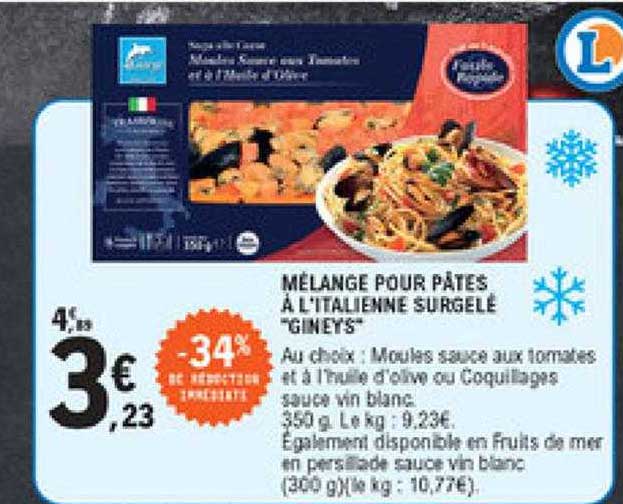 mélange pour pâtes à l'italienne surgelé "gineys"