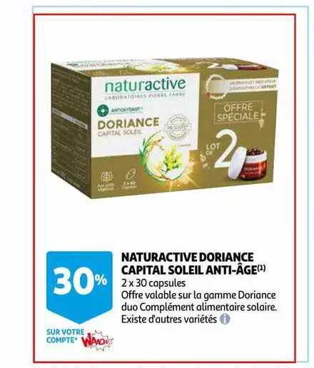 naturactive doriance capital soleil anti-âge