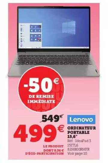 Ordinateur Portable 15,6" Lenovo