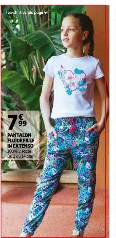 pantalon fluide fille in extenso