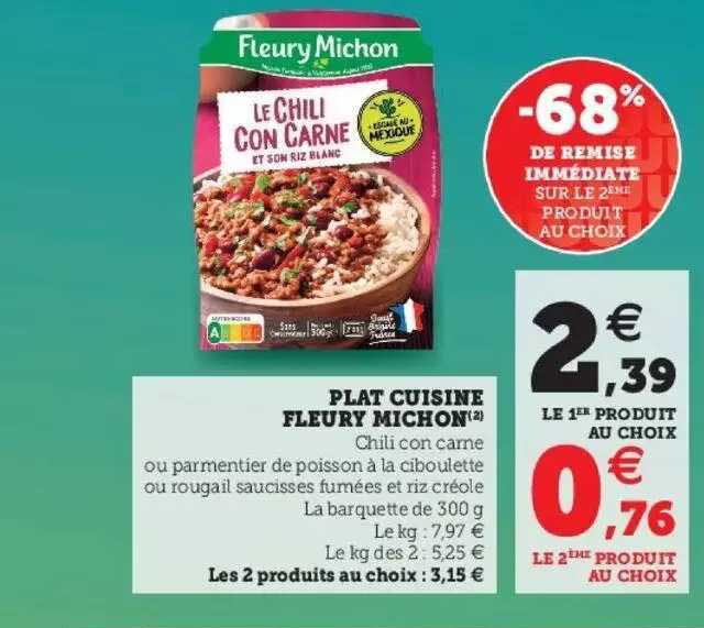 plat cuisiné fleury michon