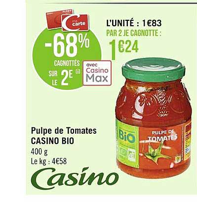 Pulpe De Tomates Casino Bio
