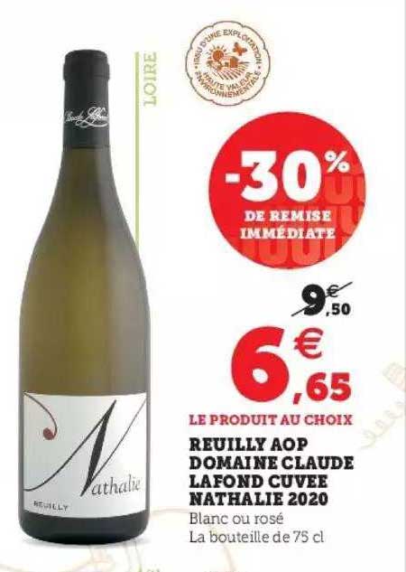 reuilly aop domaine claude lafond cuvée nathalie 2020