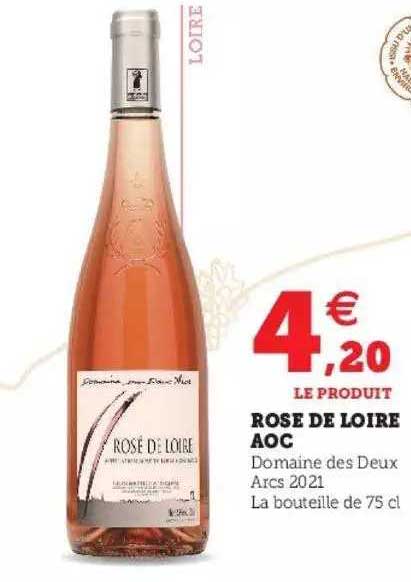 rose de loire aoc domaine des deux arcs 2021