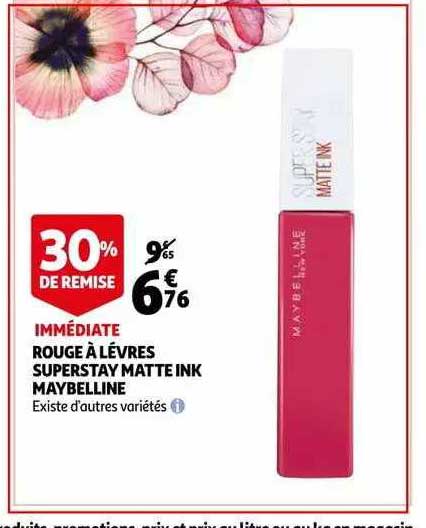 rouge à lèvres superstay matte ink maybelline