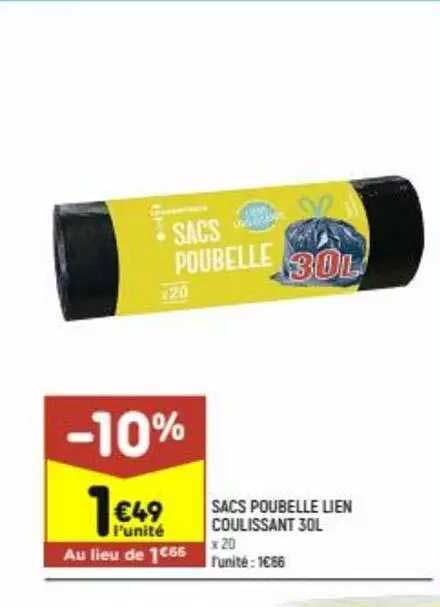 sacs poubelle lien coulissant