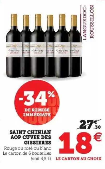 saint chinian aop cuvée des gissières