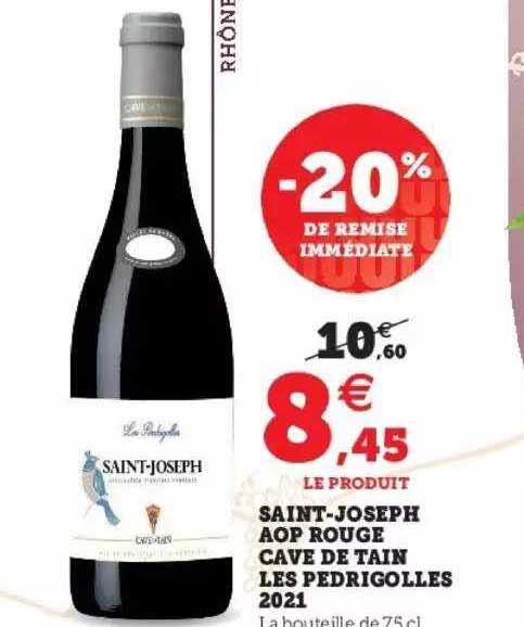 saint-joseph aop rouge cave de tain les pedrigolles 2021