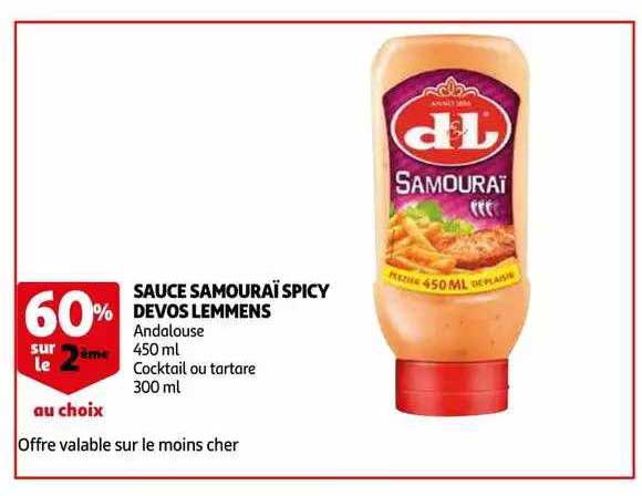 sauce samouraï spicy devos lemmens