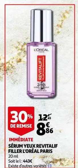 sérum yeux revitalif filler l'oréal paris