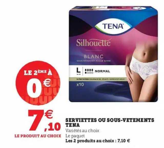 serviettes ou sous-vêtements tena