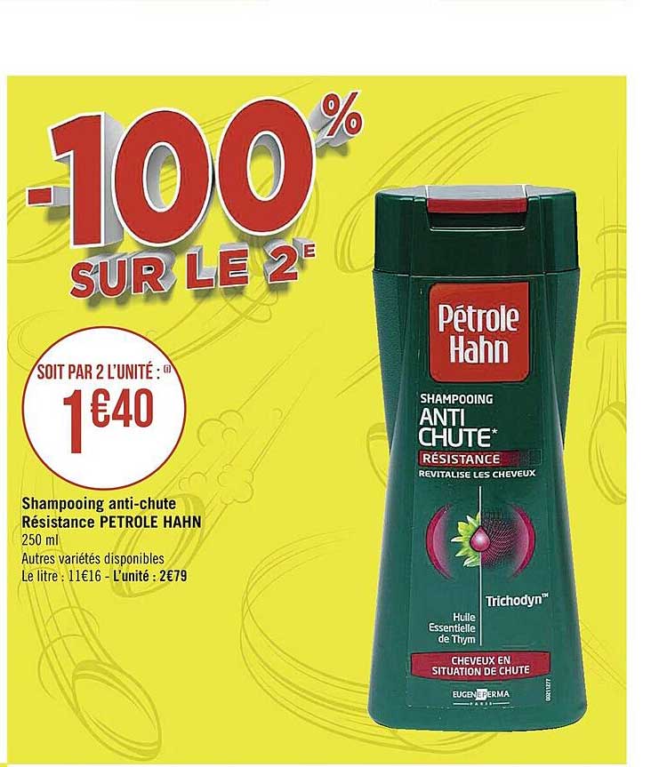 shampooing anti-chute résistance pétrole hahn