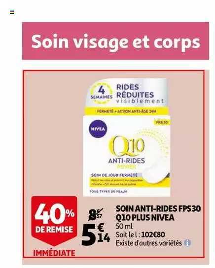 soin anti-rides fps30 q10 plus nivea