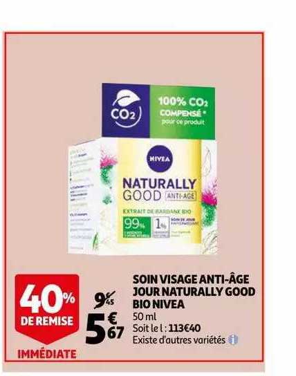 soin visage anti-âge jour naturally good bio nivea
