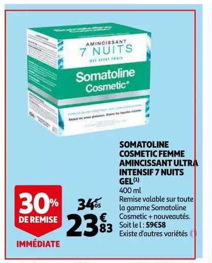 somatoline cosmetic femme amincissant ultra intensif 7 nuits gel