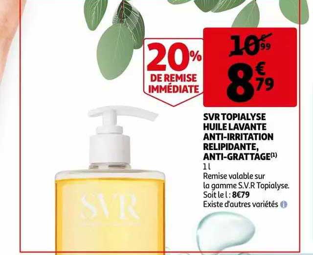 svr topialyse huile lavante anti-irritation relipidante, anti-grattage