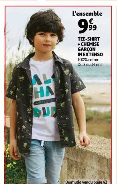 tee-shirt + chemise garçon in extenso