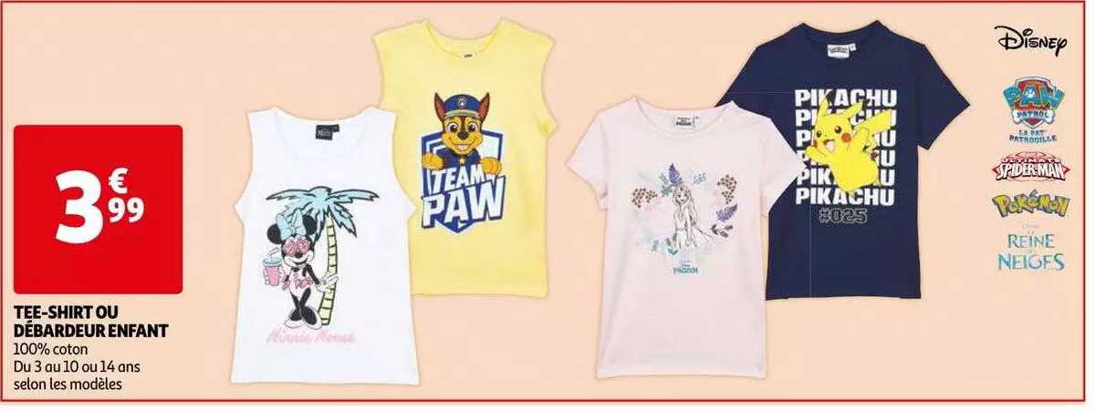 tee-shirt ou débardeur enfant