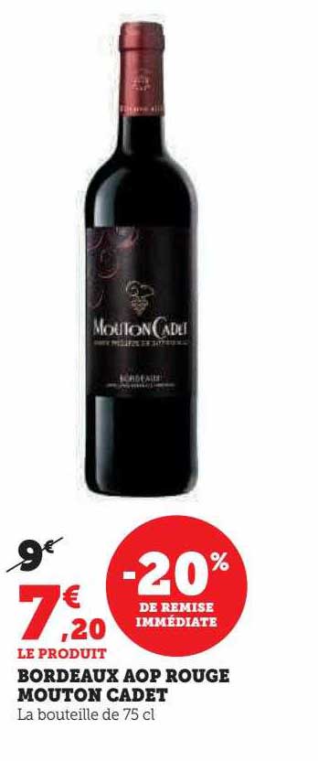 bordeaux aop rouge mouton cadet