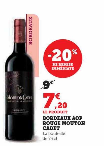 bordeaux aop rouge mouton cadet