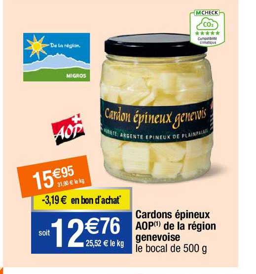 cardons épineux aop de la région genevoise