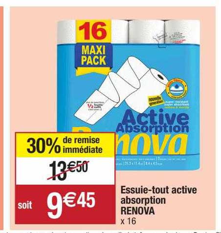 essuie-tout active absorption renova