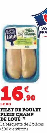 filet de poulet plein champ de loué