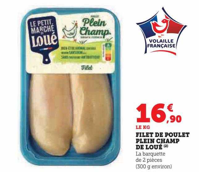 filet de poulet plein champ de loué