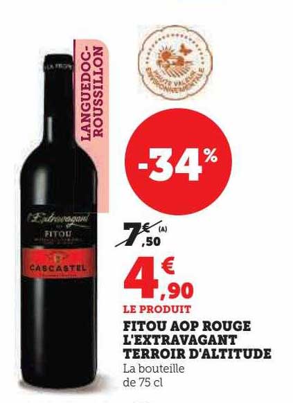 fitou aop rouge l'extravagant terroir d'altitude