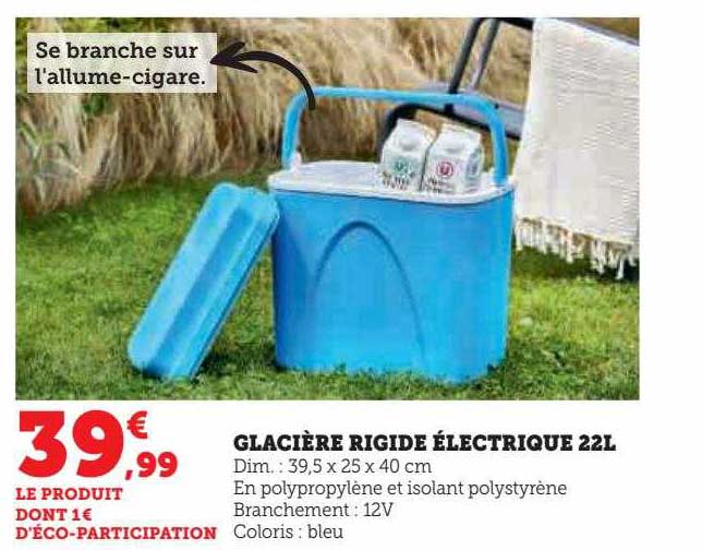 glacière rigide électrique 22l