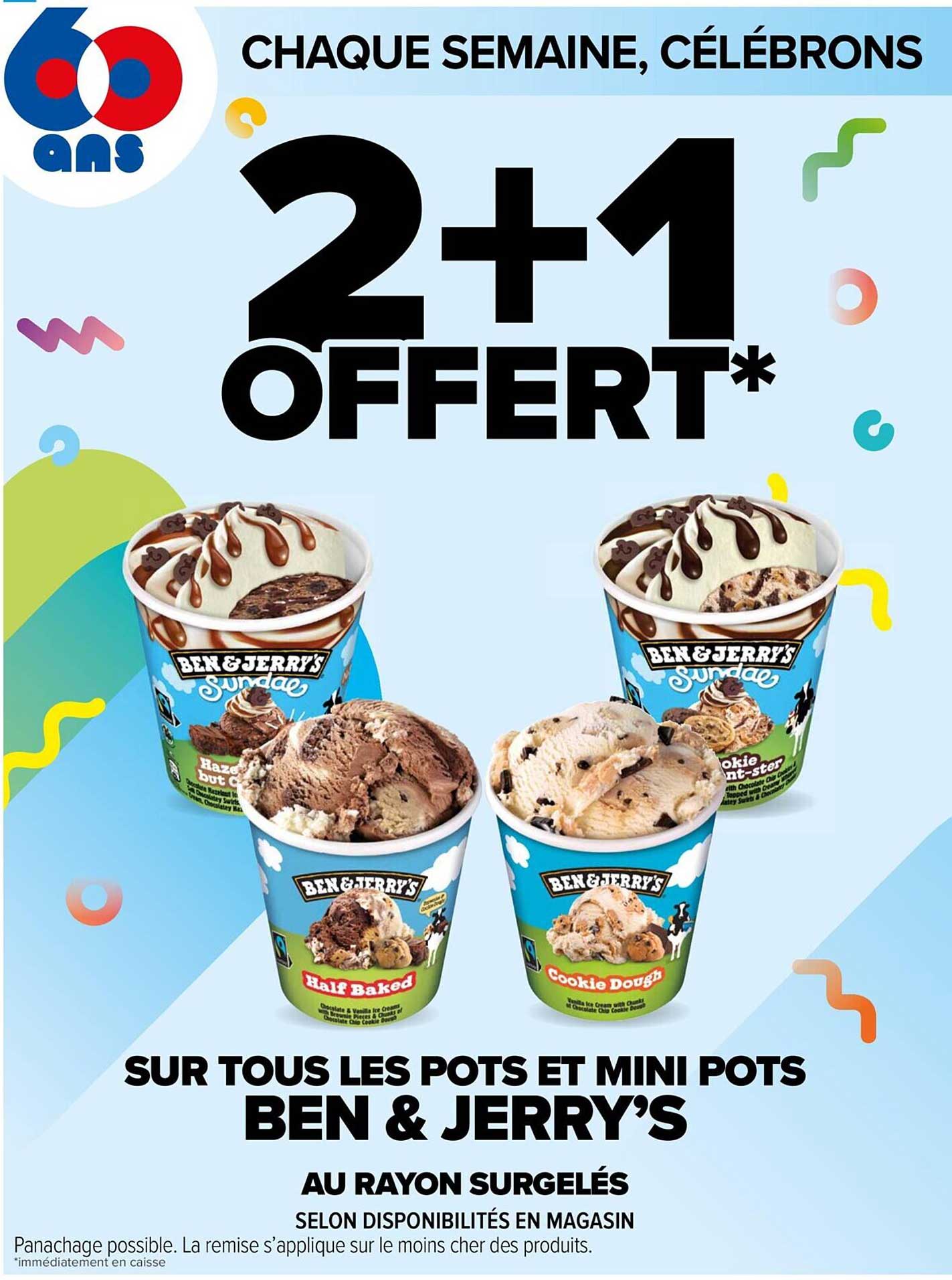 les pots et mini pots ben & jerry's