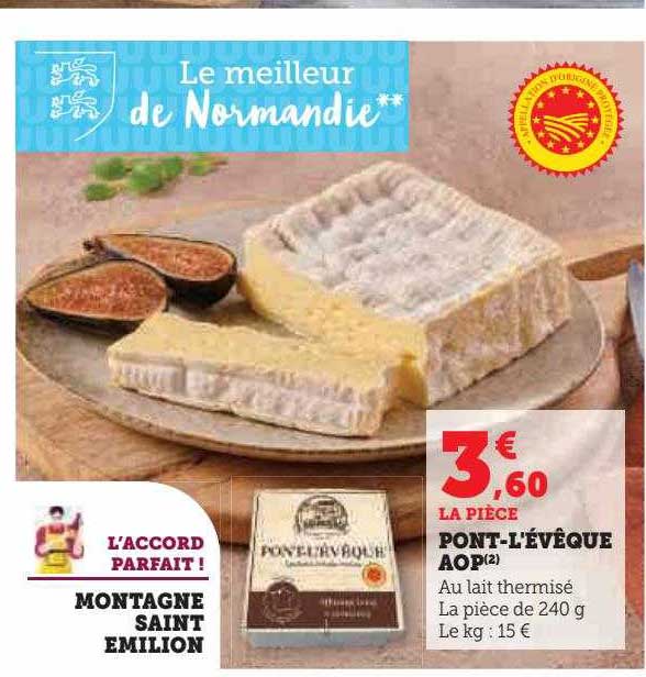 montagne saint émilion, pont-l'évêque aop