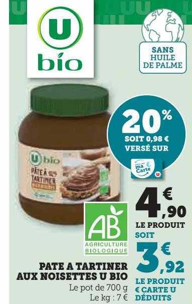 Pâte à Tartiner Aux Noisettes U Bio