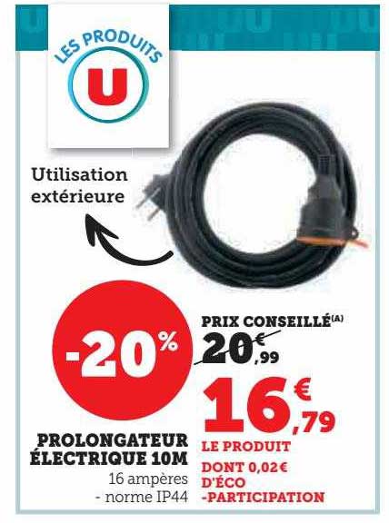 Prolongateur électrique 10m