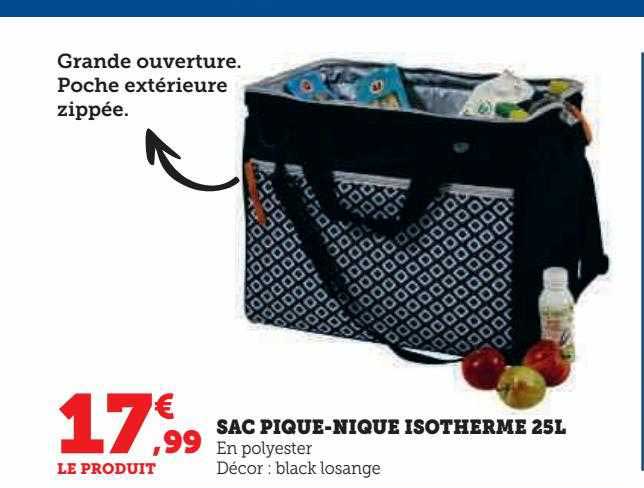 sac pique-nique isotherme 25l