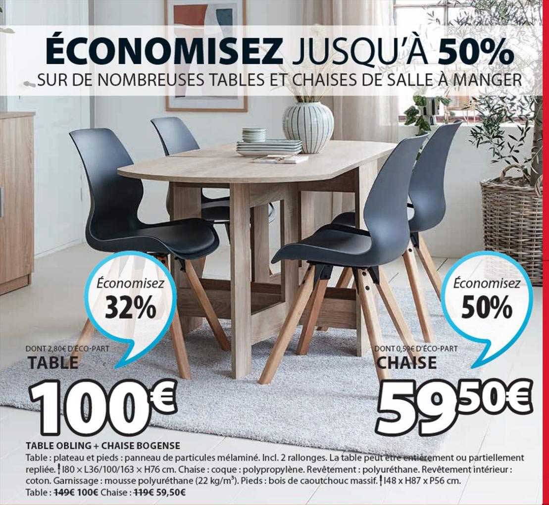 table obling + chaise bogense