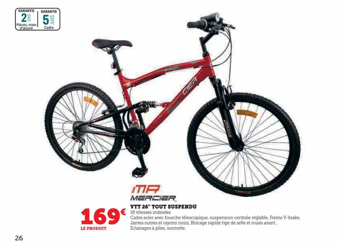 vtt 26" tout suspendu mr mercier