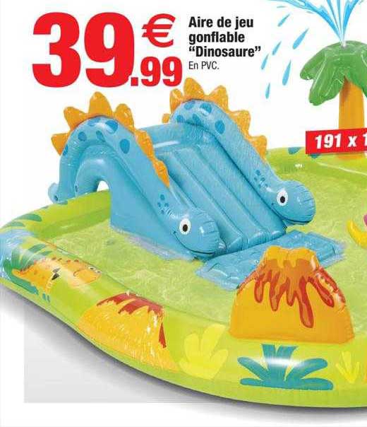 aire de jeu gonflable "dinosaure"